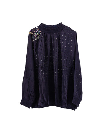 Sarah Blouse Navy Blue no. 503